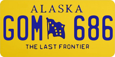 AK license plate GOM686