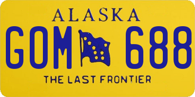 AK license plate GOM688
