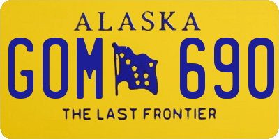 AK license plate GOM690