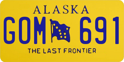 AK license plate GOM691