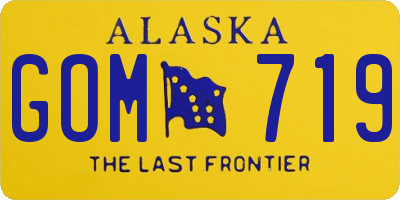 AK license plate GOM719