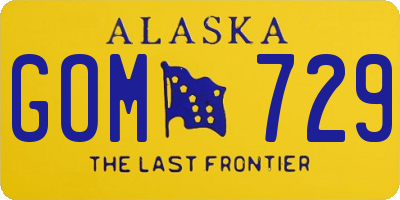 AK license plate GOM729