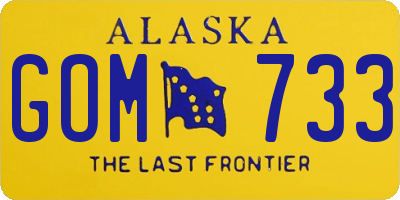 AK license plate GOM733