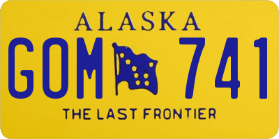 AK license plate GOM741