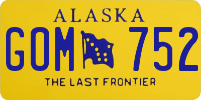 AK license plate GOM752