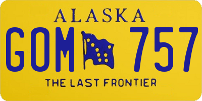 AK license plate GOM757