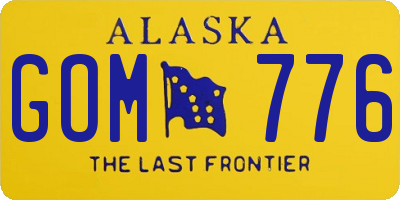 AK license plate GOM776
