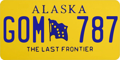 AK license plate GOM787