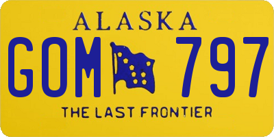 AK license plate GOM797