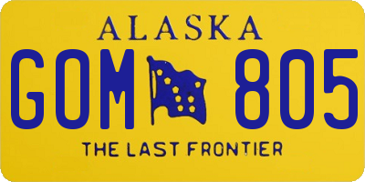 AK license plate GOM805