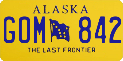 AK license plate GOM842
