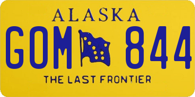 AK license plate GOM844
