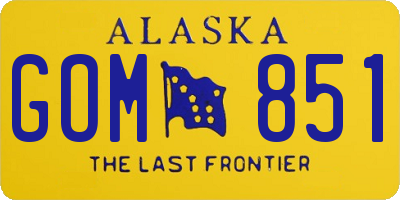 AK license plate GOM851