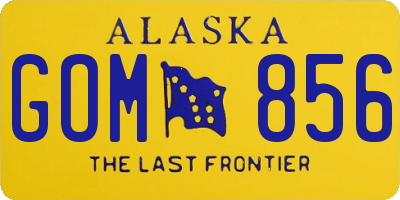 AK license plate GOM856