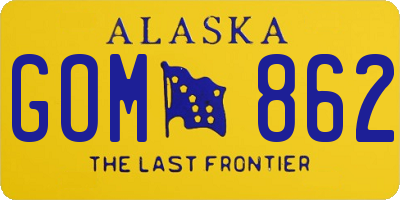 AK license plate GOM862