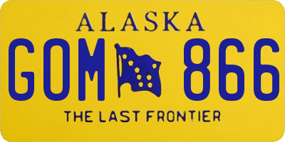 AK license plate GOM866