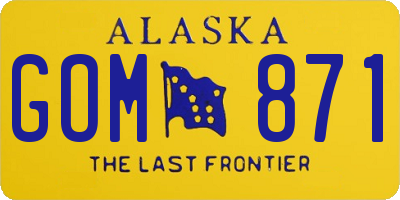 AK license plate GOM871