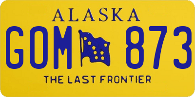 AK license plate GOM873