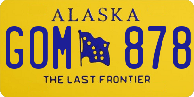 AK license plate GOM878