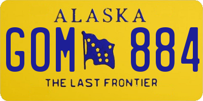 AK license plate GOM884