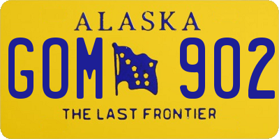 AK license plate GOM902