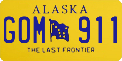 AK license plate GOM911