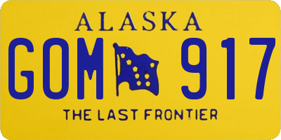 AK license plate GOM917