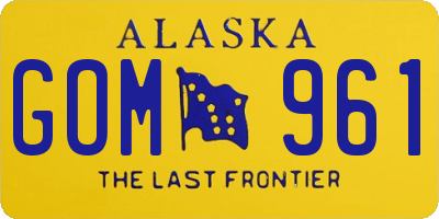 AK license plate GOM961