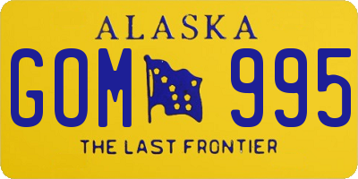 AK license plate GOM995