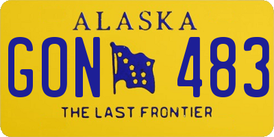 AK license plate GON483