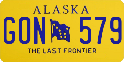 AK license plate GON579