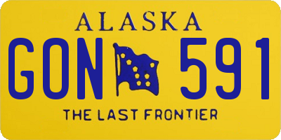 AK license plate GON591