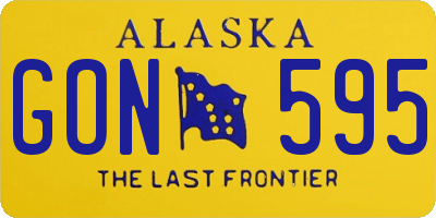 AK license plate GON595