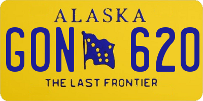 AK license plate GON620