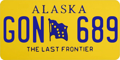 AK license plate GON689