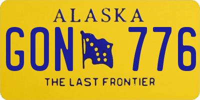 AK license plate GON776