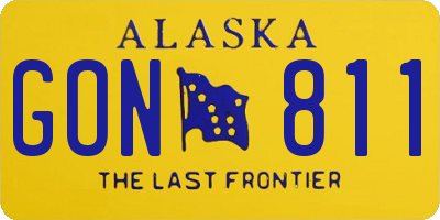 AK license plate GON811