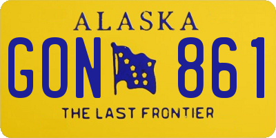 AK license plate GON861