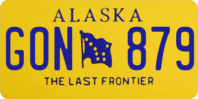 AK license plate GON879