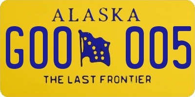 AK license plate GOO005