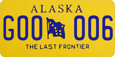 AK license plate GOO006