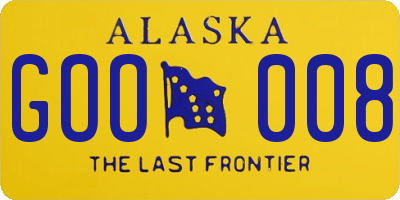 AK license plate GOO008