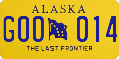 AK license plate GOO014