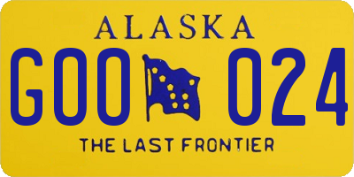 AK license plate GOO024