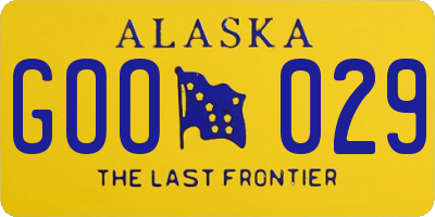 AK license plate GOO029