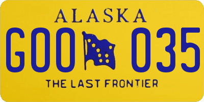 AK license plate GOO035
