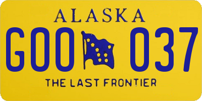 AK license plate GOO037
