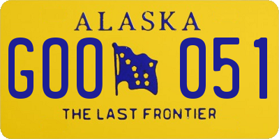 AK license plate GOO051