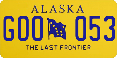 AK license plate GOO053