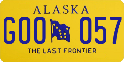 AK license plate GOO057
